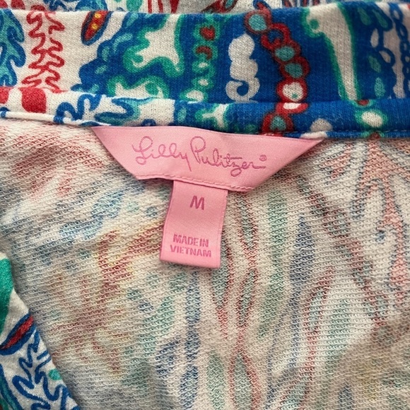 Lilly Pulitzer Odette Tunic Let Minnow - Picture 9 of 11